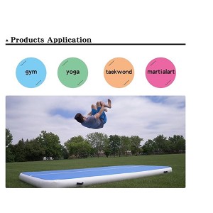 Gymnastics Air Mat 2m 3m 4m professional Inflatable air track Yoga Sport fight pad သည် ထိခိုက်ဒဏ်ရာရခြင်းမှ ကာကွယ်ပေးသည့် ဖျာများ 0388