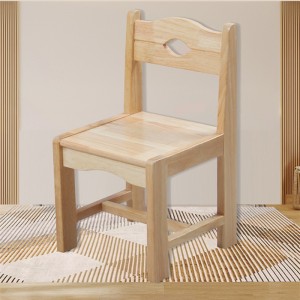 Cadeira Preescolar de madeira de caucho para xardín de infancia 0601