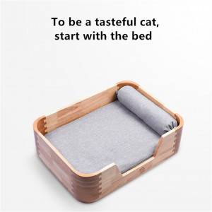 Solid Wood Cat Bed Princess Wind Cute Little Bed 0226