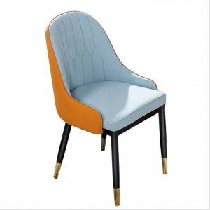 Скандинавский легкий роскошный обеденный стул из искусственной кожи, стул для переговоров, мебель для ресторана 0342