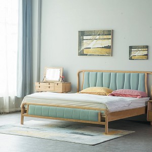 Модерни, једноставни кинески апартман у домаћинству, спаваћа соба за одрасле, брачни кревет 0279
