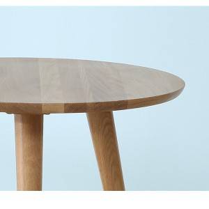 Basit hareket eğlence koltuk değnekleri masif ahşap yuvarlak masa # Çay Masası 0012