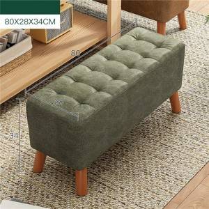 Stool Household Small Bench Lazy Net Red Sofa Wood Stool Square Stool Small Chair Fabric Footstool Living Room Sitting Pier