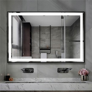 LED metal frame mirror aluminum alloy hotel smart mirror 0682