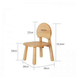 Детски градински дървен дървен стол за облегалка 0682