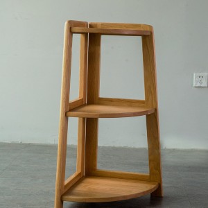 Soggiorno minimalista nordico Studio Scaffale da pavimento in legno massello 0260
