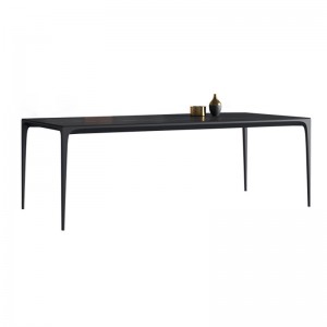 Nordijski minimalistički pravougaoni stol od kamenih ploča za domaćinstvo, luksuzni blagovaonski stol 0275