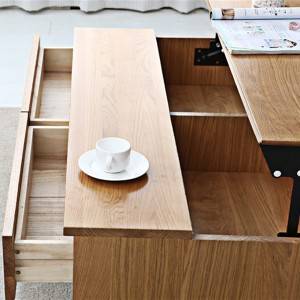 Nordic Simple Solid Wood Can Be Raised and Lowered for Living Room Coffee Table#Tea Table 0005