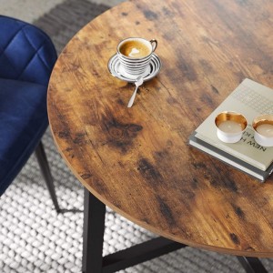 Tavolinë kafeje e rrumbullakët në stil industrial të dhomës së ndenjes 0665