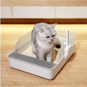 Malaking pusa toilet semi-enclosed litter box pet cat litter box cat supplies