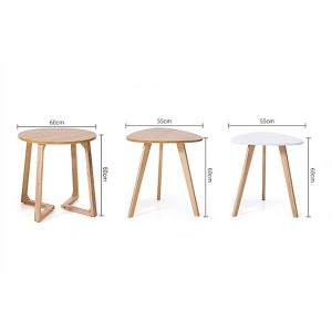 Klubska mizica iz masivnega lesa preprosta in elegantna mizica 0411