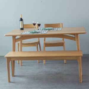 I-Nordic Solid Wood Leg Round Leg yasekhaya yeRectangular Dining Table 0283