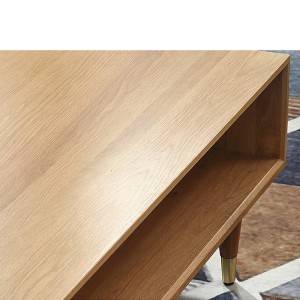 Moderný jednoduchý dubový masívny konferenčný stolík kombinácia#čajový stolík 0007