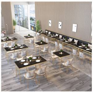 Nordic massief houten eettafel melk thee winkel restaurant meubelen 0344