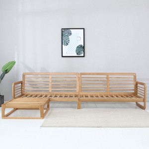 Set Sofa Tersuai Kayu Pepejal Mudah Moden#0028