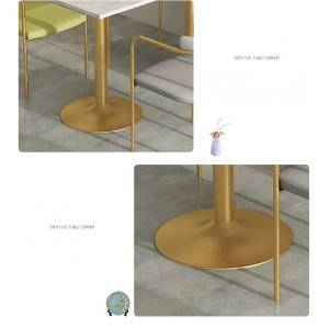 Lengvas prabangus marmurinis valgomojo stalas paprastas kombinuotas baldas 0354