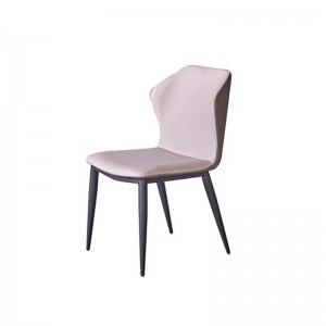 Cadeira bolboreta de coiro de lecer con respaldo de marco metálico simple nórdico 0266