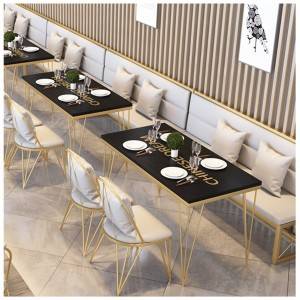 Nordic solid wood dining table milk tea shop restaurant furniture 0344