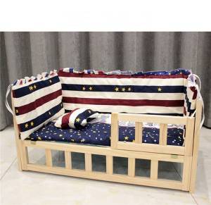 Ga-ite Aja kennel ri to Wood Frame Pet Bed 0214