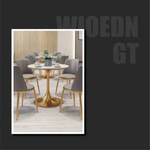 Нордијска лагана луксузна ПУ трпезаријска столица преговарачка столица намештај за ресторан 0342