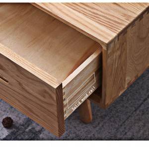 Table basse en bois massif simple Combinaison de style moderne Table à thé Meubles # SideTable 0002