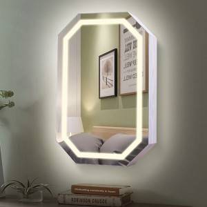 Závěsné toaletní zrcadlo pro domácnost inteligentní LED lampa šperkovnice starožitná dřevěná ložní skříňka malá zrcadlová skříňka