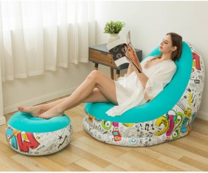 Thickened Easy Storage PVC #Inflatable Chair 009