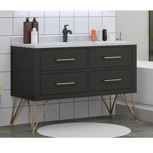 Smart Solid Wood Bathroom Cabinet Nordic Sink Cabinet Floor-to-Ceiling Bathroom Vanity#0130