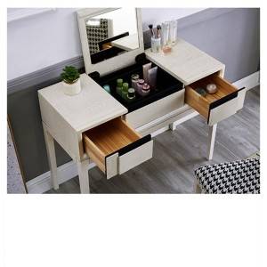 Flip-style Desk and Dresser Integrated Dresser White Distressed