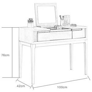 Flip-stijl bureau en dressoir geïntegreerd dressoir wit verweerd