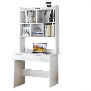 Desk yokhala ndi Bookshelf Combination White Computer Desk Girl Bedroom