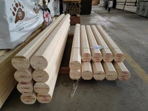 Panlabas na Carbonized Wood Long Size Round Wooden Column-12