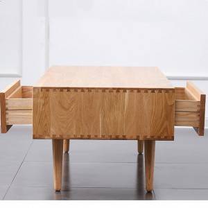 Prosty stolik kawowy z litego drewna nowoczesny styl połączenie stolik do herbaty meble # stolik 0002