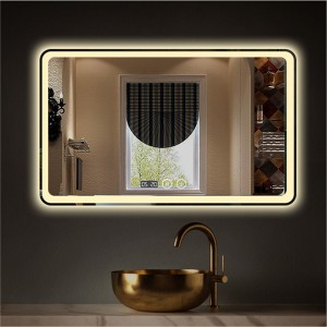 Viedais vannas istabas spogulis pie sienas stiprināms vannas istabas elektroniskais pretsvīšanas spogulis 0647