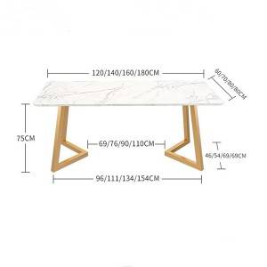 Modern kovácsoltvas étkezőasztal egyszerű étkezőbútor 0549