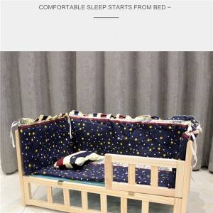 Κρεβάτι για κατοικίδια με σκελετό από μασίφ ξύλο ρείθρων υψηλής ποιότητας 0214