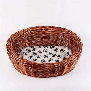 Four Seasons Wicker Warm Multifunctional Pet Bed With Cushion 0257