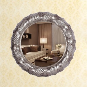 Круглое полиуретановое зеркало, настенное зеркало в европейском стиле, зеркало для ванной, зеркало для ванной, домашнее улучшение, зеркало для макияжа, косметическое зеркало