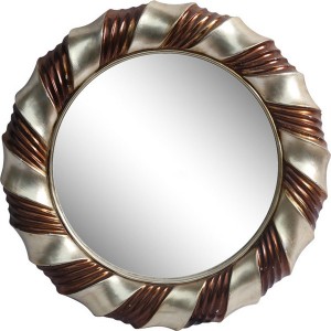 Espelho PU redondo para pendurar na parede Espelho de banheiro estilo europeu espelho de banheiro espelho de maquiagem espelho de maquiagem espelho de maquilhagem