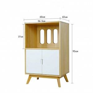 Nội thất gỗ nguyên khối đơn giản cho tủ phụ phòng ăn 0298