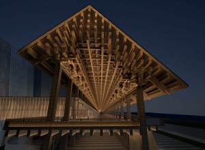 Сценска дрвена структура на отворено-0019