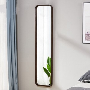 Espejo de empalme de armario nórdico minimalista moderno para colgar en pared de madera maciza para todo el cuerpo.
