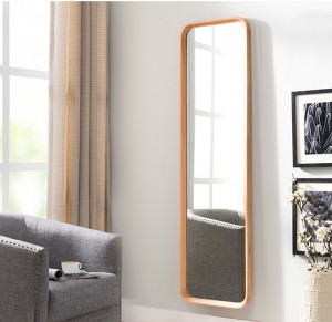 Огледало за држач за спална соба 0030 за целото дрвено облекување со модерен минималистички мал стан