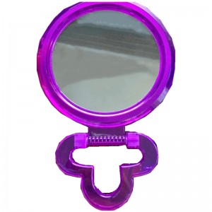 ფერადი Candy ფერის აბაზანა სარკე სახლის სარკისებური კოსმეტიკური ქამარი სახელური საკიდი სარკე