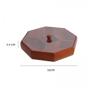 קופסא לאחסון סוכריות אגוז עץ אורן סיני יצירתי 0423
