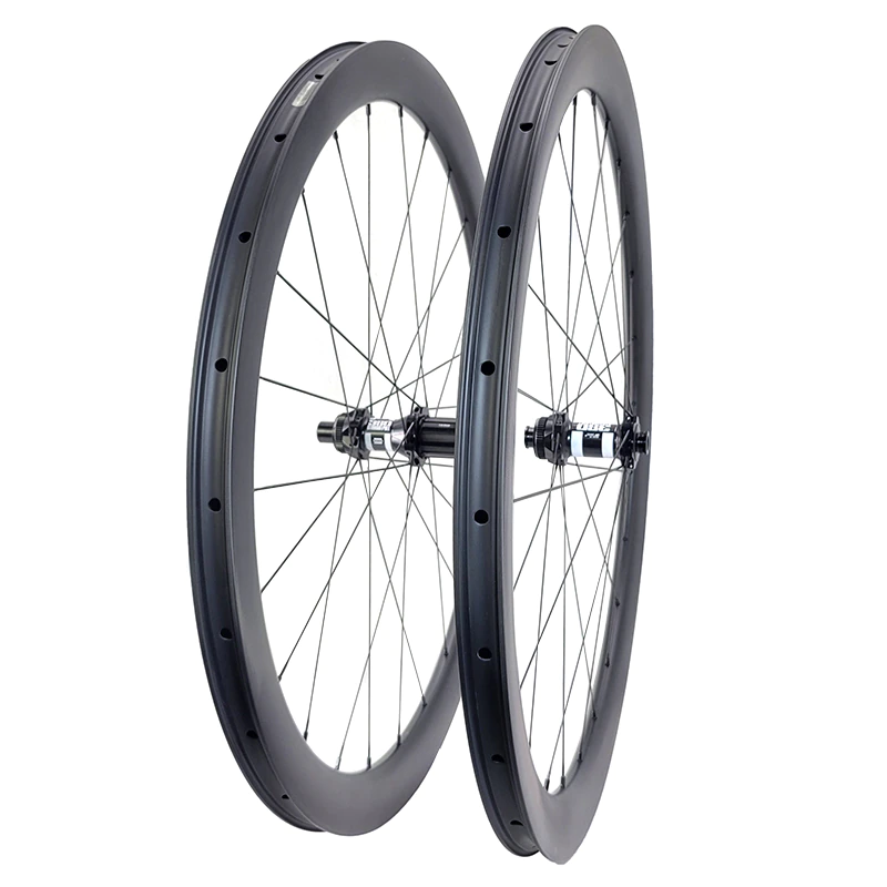 1485g 700c 50mm deep 28mm wide clincher tubeless Road Disc straight pull carbon wheelset DT350 100×12 142×12 gravel wheel Featured Image