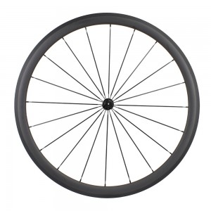 Rim Brake Carbon Wheels 45x25mm Clincher/Tubular 700c Rim with Powerway R13 Hub Road Bicycle Wheelset