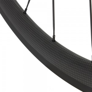 Rim Brake Carbon Wheels 45x25mm Clincher/Tubular 700c Rim with Powerway R13 Hub Road Bicycle Wheelset