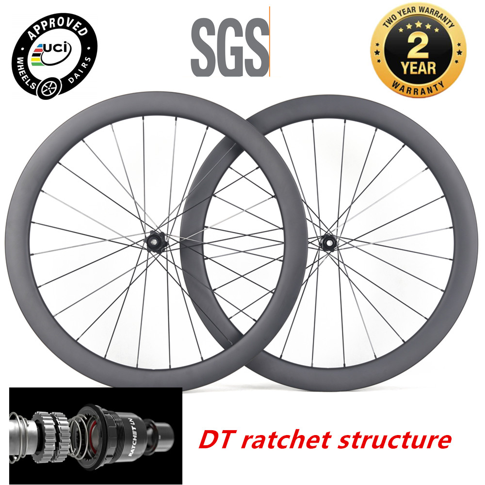 700C Carbon Road Disc Wheelset 100×12  142×12 XDR Tubeless Gravel Bike wheels 38mm depth 25mm width DT ratchet structure Featured Image