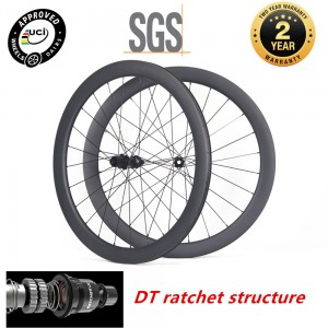 700C Carbon Road Disc Wheelset 100×12  142×12 XDR Tubeless Gravel Bike wheels 38mm depth 25mm width DT ratchet structure